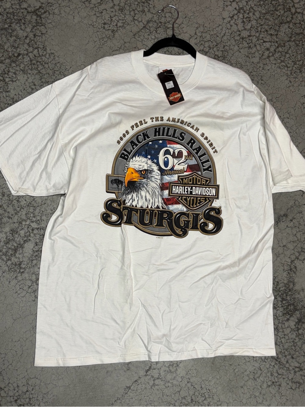 Vintage Harley Davidson Sturgis 2002 Black Hills Ralley T Shirt XL New